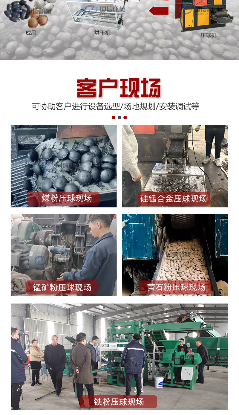 压球机生产线客户现场